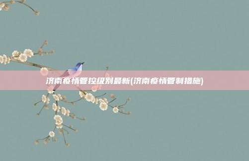 济南疫情管控级别最新(济南疫情管制措施)