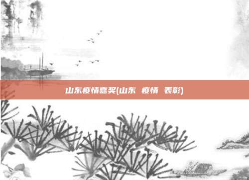 山东疫情嘉奖(山东 疫情 表彰)