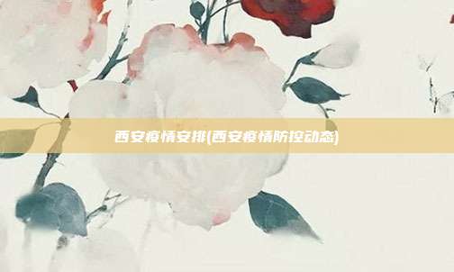 西安疫情安排(西安疫情防控动态)