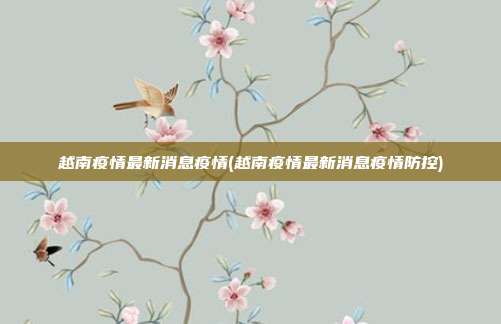 越南疫情最新消息疫情(越南疫情最新消息疫情防控)