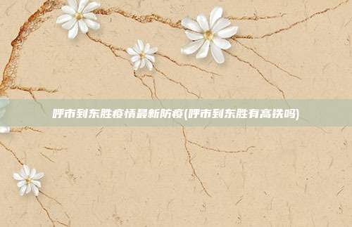 呼市到东胜疫情最新防疫(呼市到东胜有高铁吗)